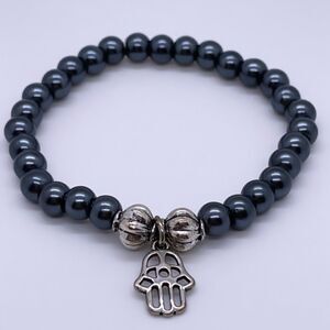 NWT Wool + Pepper Co. Hamsa Charm Beaded Bracelet
